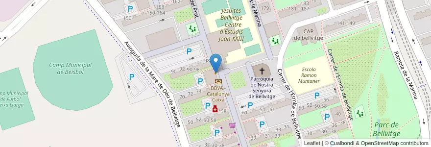 Mapa de ubicacion de Alonso's Café en 스페인, Catalunya, Barcelona, Barcelonès, L'Hospitalet De Llobregat.