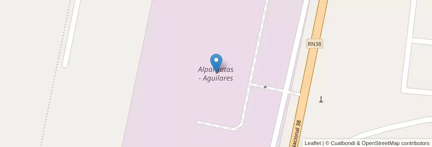 Mapa de ubicacion de Alpargatas - Aguilares en アルゼンチン, トゥクマン州, Departamento Río Chico, Municipio De Aguilares.