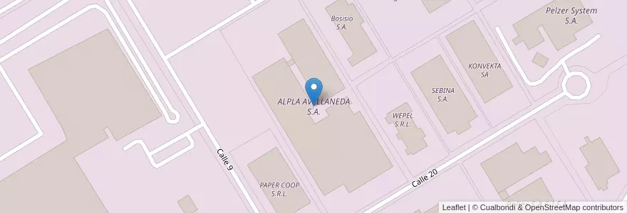 Mapa de ubicacion de ALPLA AVELLANEDA S.A. en アルゼンチン, ブエノスアイレス州, Partido Del Pilar, Fátima.
