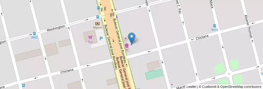 Mapa de ubicacion de Alquiler de Volquetes en الأرجنتين, سانتا في, Departamento Rosario, Municipio De Rosario, روساريو.