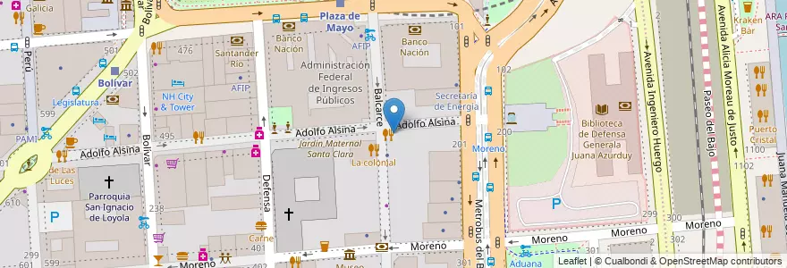 Mapa de ubicacion de Alsina 300, Montserrat en アルゼンチン, Ciudad Autónoma De Buenos Aires, Comuna 1, ブエノスアイレス.