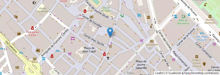 Mapa de ubicacion de Alsur Café (El Born) en إسبانيا, كتالونيا, برشلونة, بارسلونس, Barcelona.