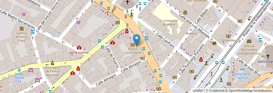 Mapa de ubicacion de Alta taberna del mono loco en Espanha, Aragão, Saragoça, Zaragoza, Saragoça.