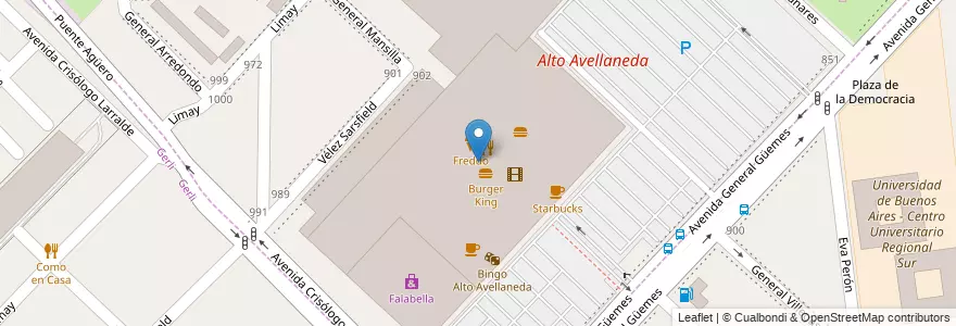 Mapa de ubicacion de Alto Avellaneda en Argentinien, Provinz Buenos Aires, Partido De Avellaneda, Avellaneda.