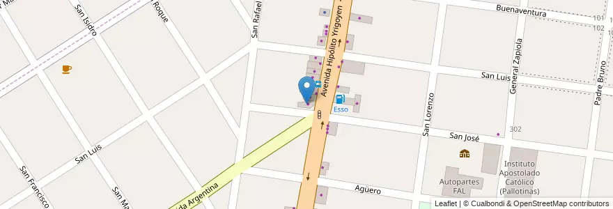 Mapa de ubicacion de Alto Impacto en Arjantin, Buenos Aires, Partido De Lomas De Zamora, Turdera.
