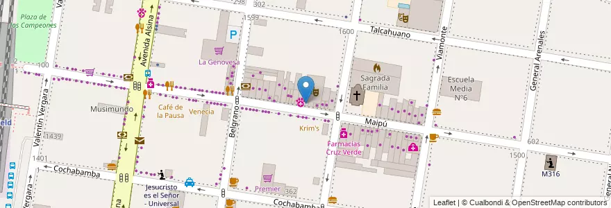 Mapa de ubicacion de Alto Voltaje en Arjantin, Buenos Aires, Partido De Lomas De Zamora, Banfield.