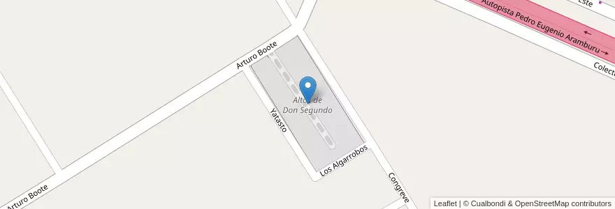 Mapa de ubicacion de Altos de Don Segundo en Arjantin, Buenos Aires, Partido De Escobar, Loma Verde.