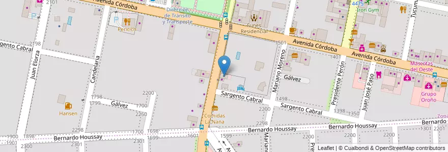 Mapa de ubicacion de Altos de Funes en Argentinië, Santa Fe, Departamento Rosario, Municipio De Funes, Funes.