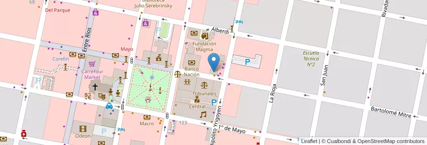 Mapa de ubicacion de Altos de Mitre en 阿根廷, 恩特雷里奥斯省, Departamento Concordia, Distrito Suburbios, Concordia, Concordia.