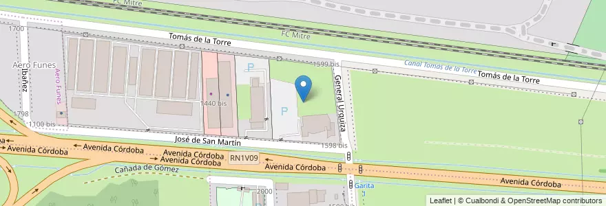 Mapa de ubicacion de Altos del Ludueña en الأرجنتين, سانتا في, Departamento Rosario, Municipio De Funes, Funes.