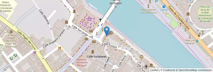 Mapa de ubicacion de AltoZahn en スペイン, アンダルシア州, Sevilla, セビリア.