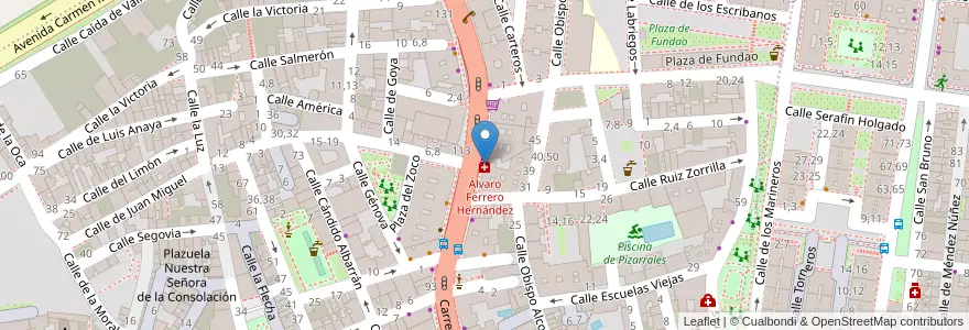 Mapa de ubicacion de Álvaro Ferrero Hernández en Spanien, Kastilien Und León, Salamanca, Campo De Salamanca, Salamanca.