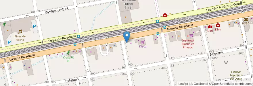 Mapa de ubicacion de Alvin en Arjantin, Buenos Aires, Partido De La Matanza, Ramos Mejía.