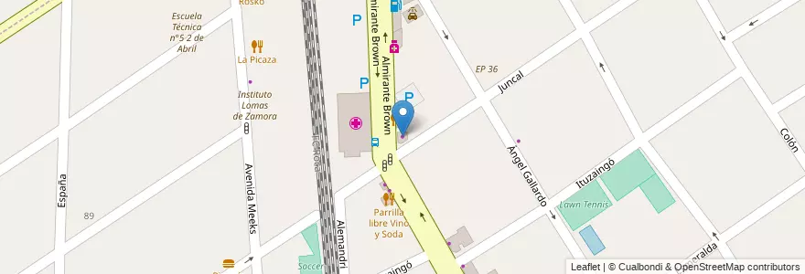 Mapa de ubicacion de Alycamping en Argentinië, Buenos Aires, Partido De Lomas De Zamora, Temperley.