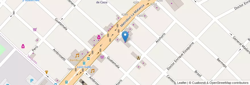 Mapa de ubicacion de AM Car's en アルゼンチン, ブエノスアイレス州, Partido De La Matanza, San Justo.