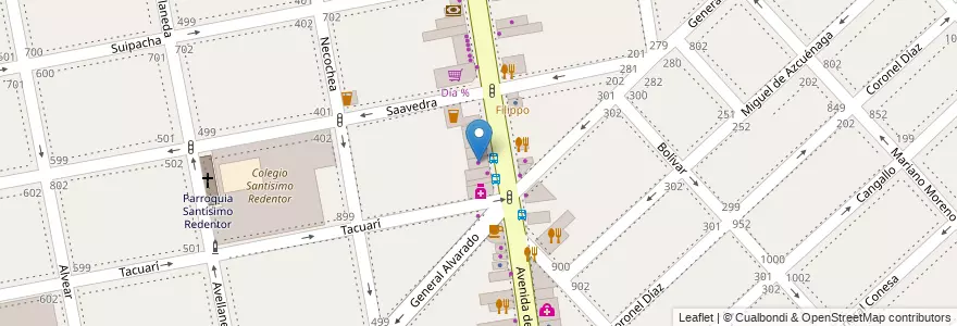 Mapa de ubicacion de Amadeus en Argentina, Buenos Aires, Partido De La Matanza, Ramos Mejía.