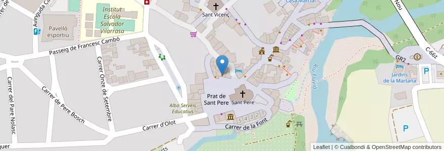 Mapa de ubicacion de Amadeus en Spagna, Catalunya, Girona, Garrotxa, Besalú.