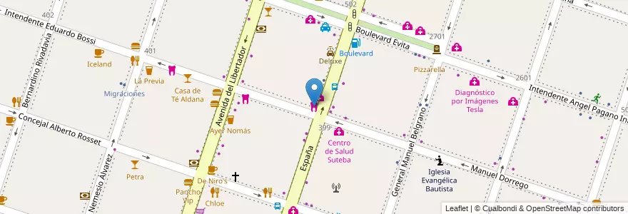 Mapa de ubicacion de Amadeus en Argentinië, Buenos Aires, Partido De Moreno, Moreno.
