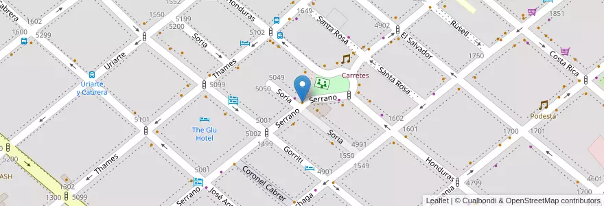 Mapa de ubicacion de Amamosla Pizza, Palermo en Argentina, Ciudad Autónoma De Buenos Aires, Buenos Aires.