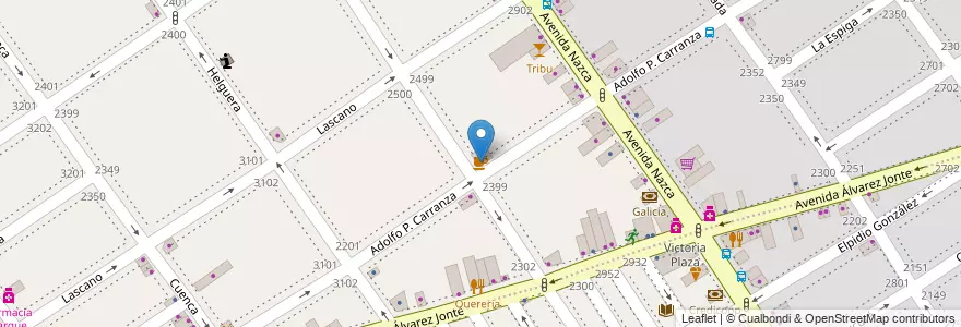 Mapa de ubicacion de Amaretto, Villa del Parque en Arjantin, Ciudad Autónoma De Buenos Aires, Buenos Aires, Comuna 11.