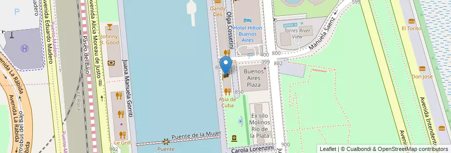 Mapa de ubicacion de Ambassade van België - Ambassade de Belgique - Botschaft von Belgien, Puerto Madero en Argentina, Ciudad Autónoma De Buenos Aires, Comuna 1, Buenos Aires.