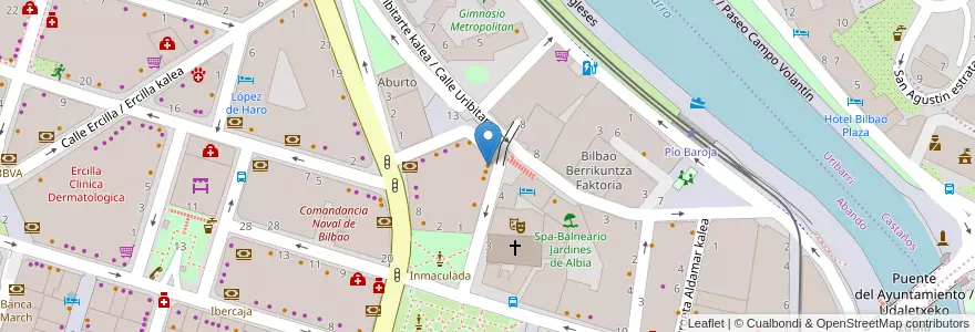 Mapa de ubicacion de Ambigú en Испания, Страна Басков, Bizkaia, Bilboaldea, Бильбао.
