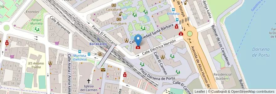 Mapa de ubicacion de Ambulatorio El Carmen en スペイン, バスク州, Bizkaia, Bilboaldea.