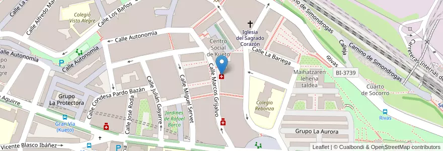 Mapa de ubicacion de Amelia Mutiozabal Martin en Испания, Страна Басков, Bizkaia, Bilboaldea, Sestao.