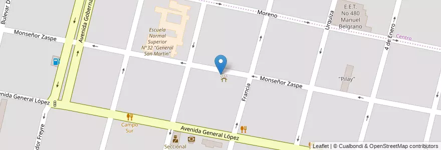 Mapa de ubicacion de AMG Estudio en 阿根廷, Santa Fe, Departamento La Capital, Santa Fe Capital, Santa Fe.