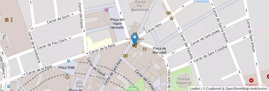 Mapa de ubicacion de Amics de les Arts en Испания, Каталония, Барселона, Vallès Occidental, Terrassa.