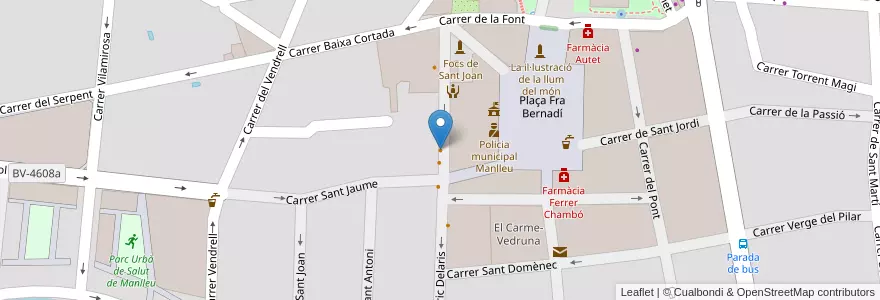 Mapa de ubicacion de Amigo Doner Kebab en 西班牙, Catalunya, Barcelona, Osona, Manlleu.