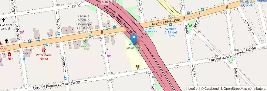 Mapa de ubicacion de Amigos de las Artes en Argentina, Ciudad Autónoma De Buenos Aires, Comuna 9, Buenos Aires, Comuna 10.