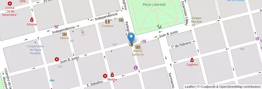 Mapa de ubicacion de "Amigos del Arte" en الأرجنتين, سانتا في, Departamento Castellanos, Municipio De Sunchales.