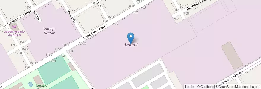 Mapa de ubicacion de Amodil en Argentinië, Buenos Aires, Partido De San Isidro, Beccar.
