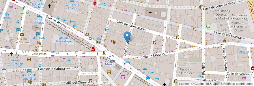 Mapa de ubicacion de AMOR DE DIOS, CALLE, DEL,8 en اسپانیا, بخش خودمختار مادرید, بخش خودمختار مادرید, Área Metropolitana De Madrid Y Corredor Del Henares, مادرید.