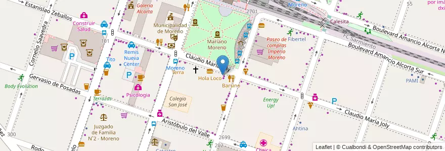 Mapa de ubicacion de Amore Pancho en Argentina, Provincia Di Buenos Aires, Partido De Moreno, Moreno.