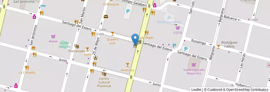 Mapa de ubicacion de AMSAFE en 아르헨티나, Santa Fe, Departamento La Capital, Santa Fe Capital, Santa Fe.
