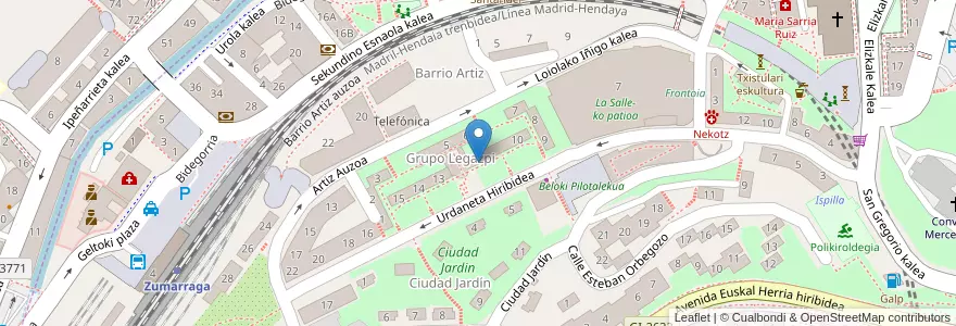 Mapa de ubicacion de Ana Isabel Berbel Ayestaran en 西班牙, 巴斯克, Gipuzkoa, Goierri, Zumarraga.