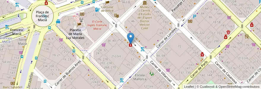 Mapa de ubicacion de Ana Maria A. Montesinos en Espanha, Catalunha, Barcelona, Barcelonès, Barcelona.