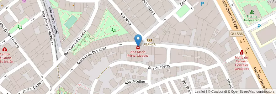 Mapa de ubicacion de Ana María Pérez Vázquez en اسپانیا, Galicia / Galiza, Ourense, Ourense, Ourense.