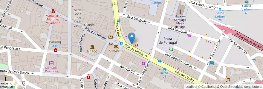 Mapa de ubicacion de Ana María Rodríguez Camarero en İspanya, Galicia / Galiza, Pontevedra, Vigo, Vigo.