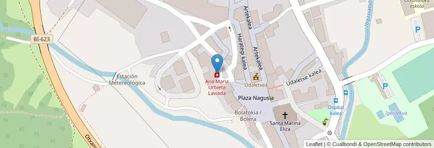 Mapa de ubicacion de Ana Maria Urbieta Laviada en Испания, Страна Басков, Bizkaia, Arratia-Nerbioi, Очандиано.