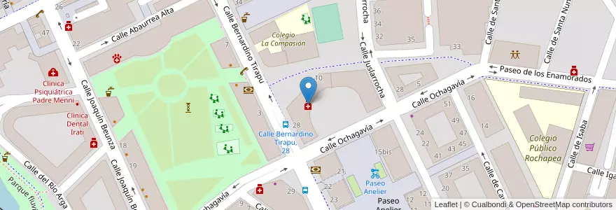 Mapa de ubicacion de Ana Monente Mozaz en Испания, Наварра, Наварра, Памплона.