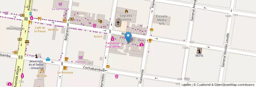 Mapa de ubicacion de Anabella en Arjantin, Buenos Aires, Partido De Lomas De Zamora, Banfield.