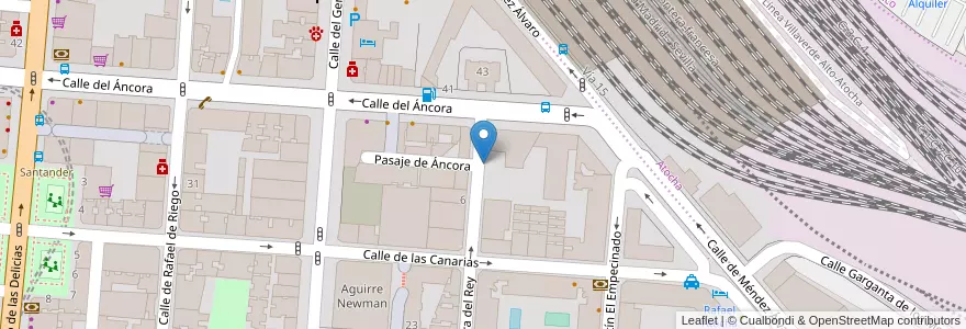 Mapa de ubicacion de ANCORA, PASAJE, DEL,2 en اسپانیا, بخش خودمختار مادرید, بخش خودمختار مادرید, Área Metropolitana De Madrid Y Corredor Del Henares, مادرید.