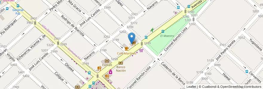 Mapa de ubicacion de Andamios, Villa Devoto en Argentina, Buenos Aires, Comuna 10.