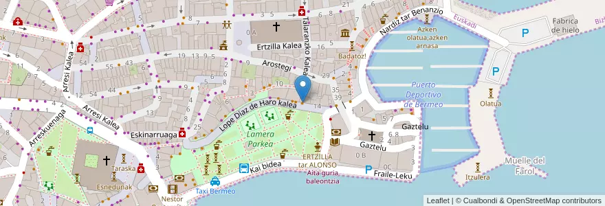 Mapa de ubicacion de Andeko Tabernie en اسپانیا, Euskadi, Bizkaia, Busturialdea-Urdaibai, Bermeo.
