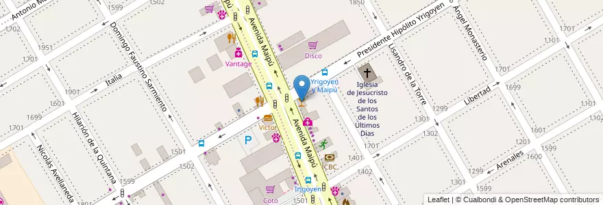 Mapa de ubicacion de Andoluz en Arjantin, Buenos Aires, Partido De Vicente López, Vicente López.