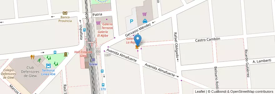 Mapa de ubicacion de Andrade en الأرجنتين, بوينس آيرس, Partido De Almirante Brown, Glew.