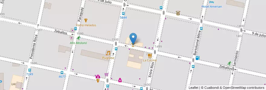 Mapa de ubicacion de Andrea Doria en アルゼンチン, サンタフェ州, Departamento Rosario, Municipio De Rosario, ロサリオ.